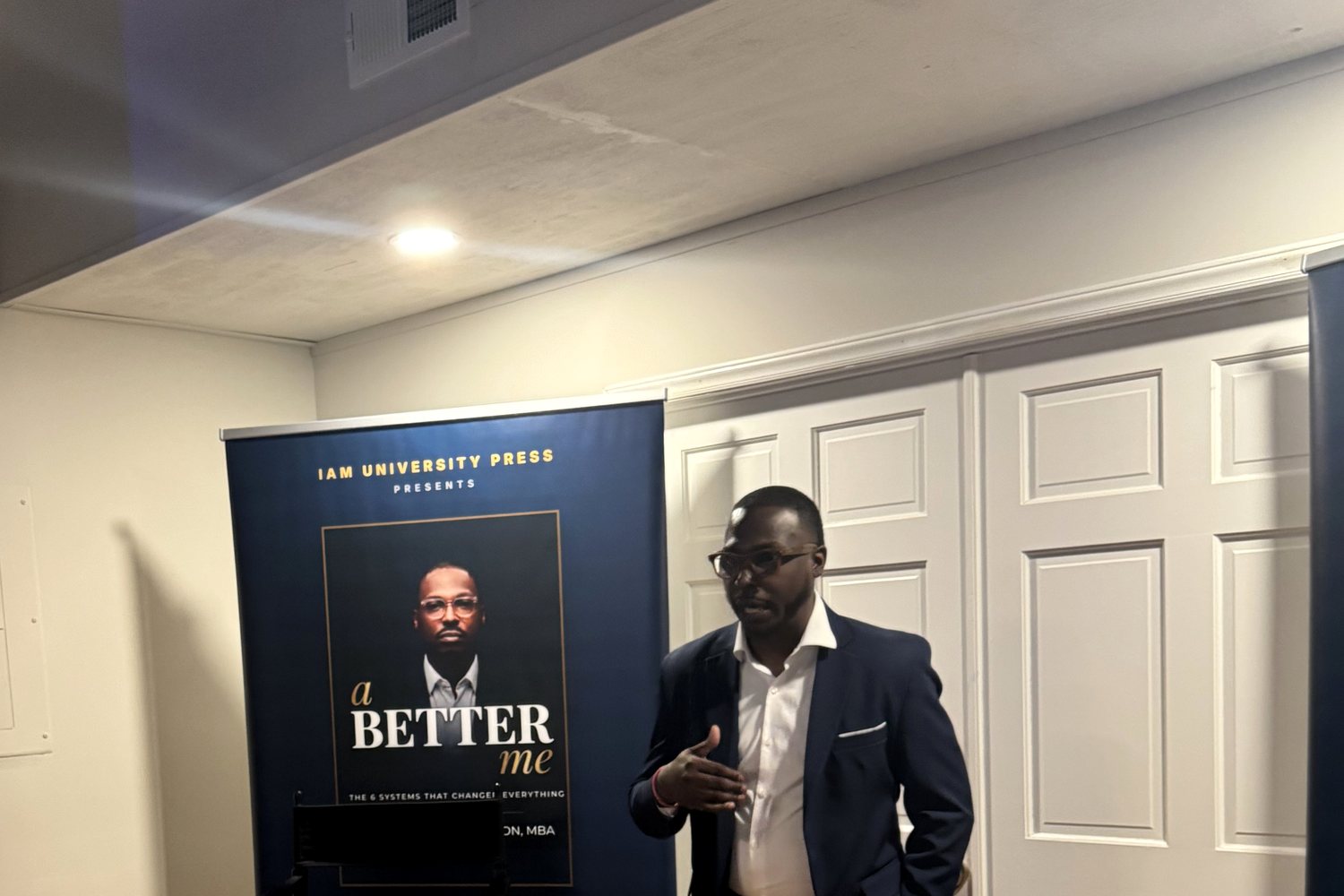 Demorrious speaking at the A Better Me launch night